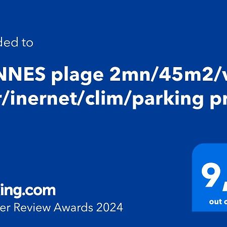CANNES plage 2mn/45m2/vue mer/inernet/clim/parking privé Exterior foto